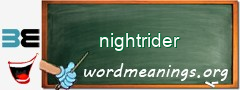 WordMeaning blackboard for nightrider